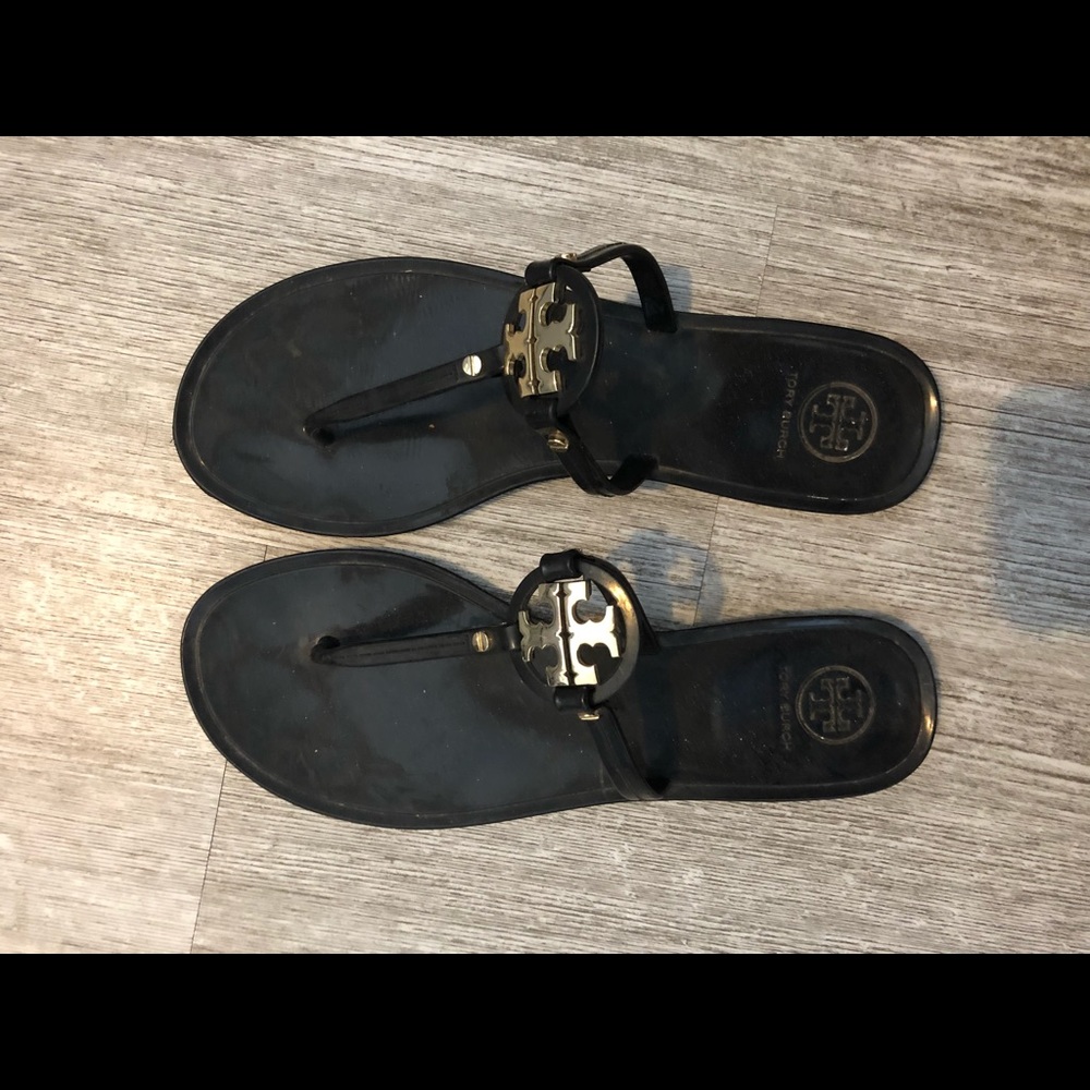 Tory Burch sandals black and gold size 8